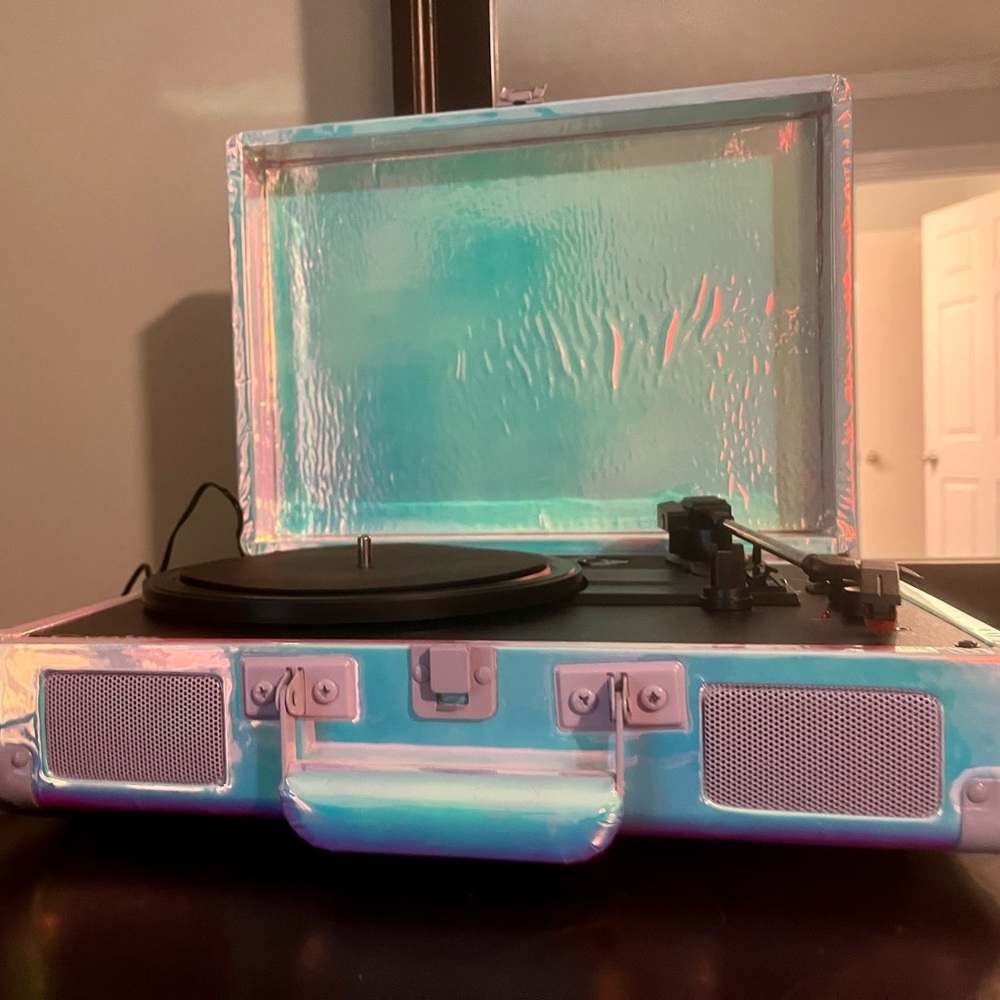 Crosley Translucent Record Player + 8 Records